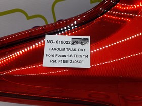 Farolim Traseiro Direito Ford Focus III 1.6 115Cv de 2014 - Ref OEM :  F1EB13405CF